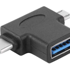 POWERTECH αντάπτορας USB σε USB-C & Micro USB CAB-U117