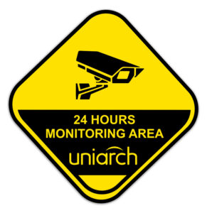 UNIARCH αυτοκόλλητο προειδοποίησης παρακολούθησης χώρου HW200227
