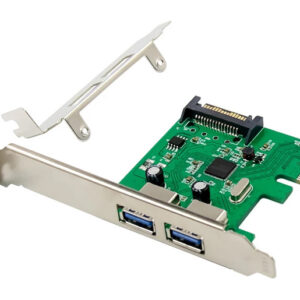 POWERTECH κάρτα επέκτασης PCIe σε 2x USB 3.0 ST624