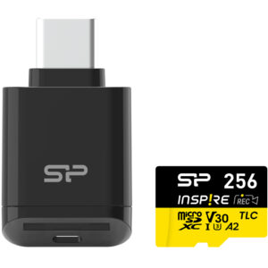 SILICON POWER κάρτα μνήμης microSDXC Inspire με card reader