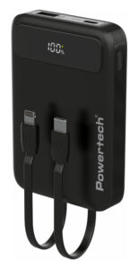 POWERTECH power bank με καλώδια και οθόνη PT-1417 10000mAh