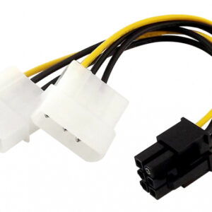 POWERTECH Καλώδιο PCI-E 6pin σε 2x molex IDE 4pin CAB-W031