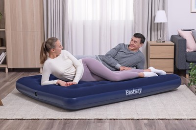 BESTWAY φουσκωτό στρώμα 67287 με ηλεκτρική τρόμπα, διπλό, 191x137x22cm, μπλε 3 191x137x22cm