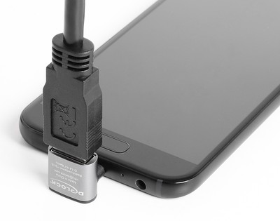 DELOCK αντάπτορας USB-C σε USB 67425, γωνιακός, 10Gbps, 60W, γκρι 2 γωνιακός