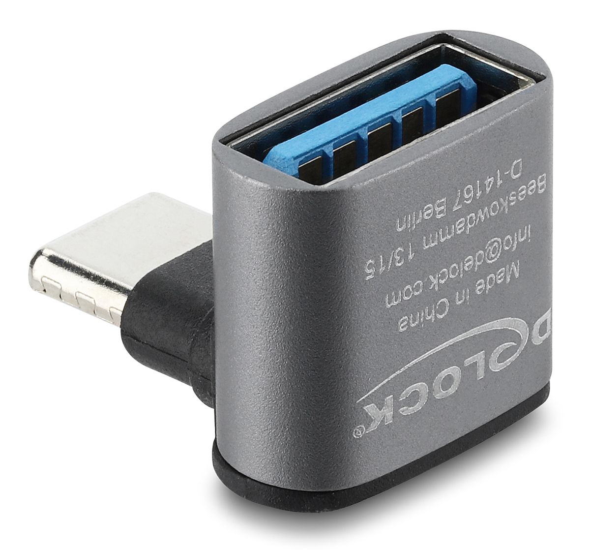 DELOCK αντάπτορας USB-C σε USB 67425, γωνιακός, 10Gbps, 60W, γκρι 1 DELOCK αντάπτορας USB-C σε USB 67425