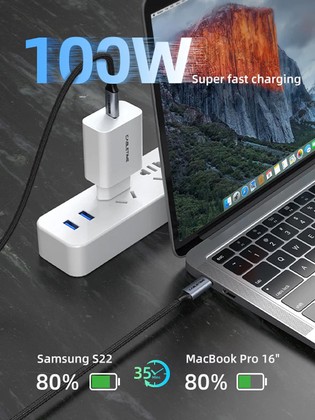 CABLETIME καλώδιο USB-C CT-C160-PU31-CMCM2, USB 3.2, 100W, 20Gbps, 4K, 1.5m, μαύρο 2 USB 3.2