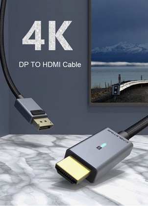 CABLETIME καλώδιο DisplayPort σε HDMI CT-AV585-P02G4K, 4K/30Hz, 1.8m, μαύρο 2 4K/30Hz
