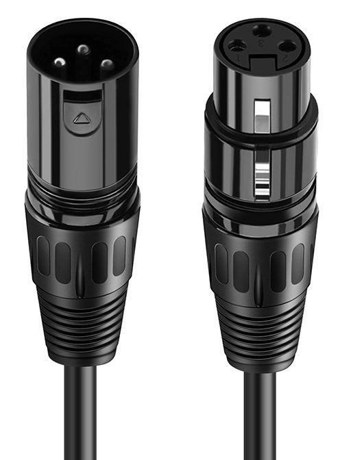CABLETIME καλώδιο μικροφώνου XLR AV350-11B24, 3-pin, 24AWG, 10m, μαύρο 1 CABLETIME καλώδιο μικροφώνου XLR AV350-11B24