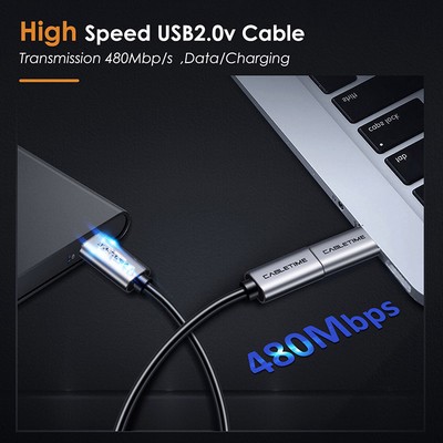 CABLETIME αντάπτορας USB-C σε micro USB CT-CMMCBF-ASG, 480Mbps, γκρι 3 γκρι