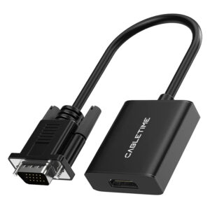 CABLETIME αντάπτορας VGA σε HDMI CT-AV582-VGAH με 3.5mm & micro USB