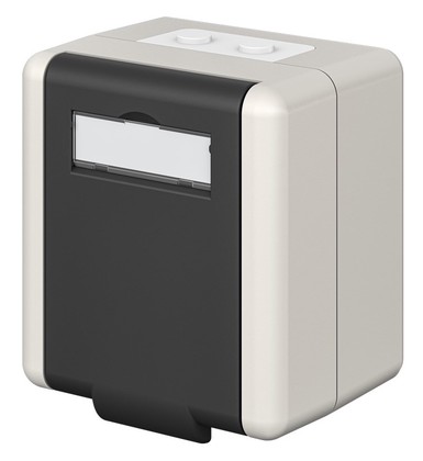 GOOBAY κυτίο για 2x Keystone modules 79169, εξωτερικού χώρου, IP44, λευκό/μαύρο 2 εξωτερικού χώρου