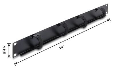 DELOCK cable management panel 91067 για rack 19", 1U, βάθος 44.2mm, μεταλλικό, μαύρο 3 βάθος 44.2mm