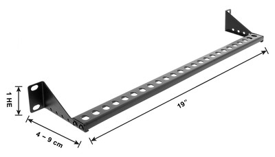 DELOCK cable management panel 91068 για rack 19", 1U, βάθος 40-90mm, μεταλλικό, μαύρο 3 βάθος 40-90mm