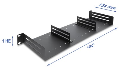 DELOCK ράφι για rack 19" 91069, 1U, βάθος 154mm, μαύρο 3 βάθος 154mm
