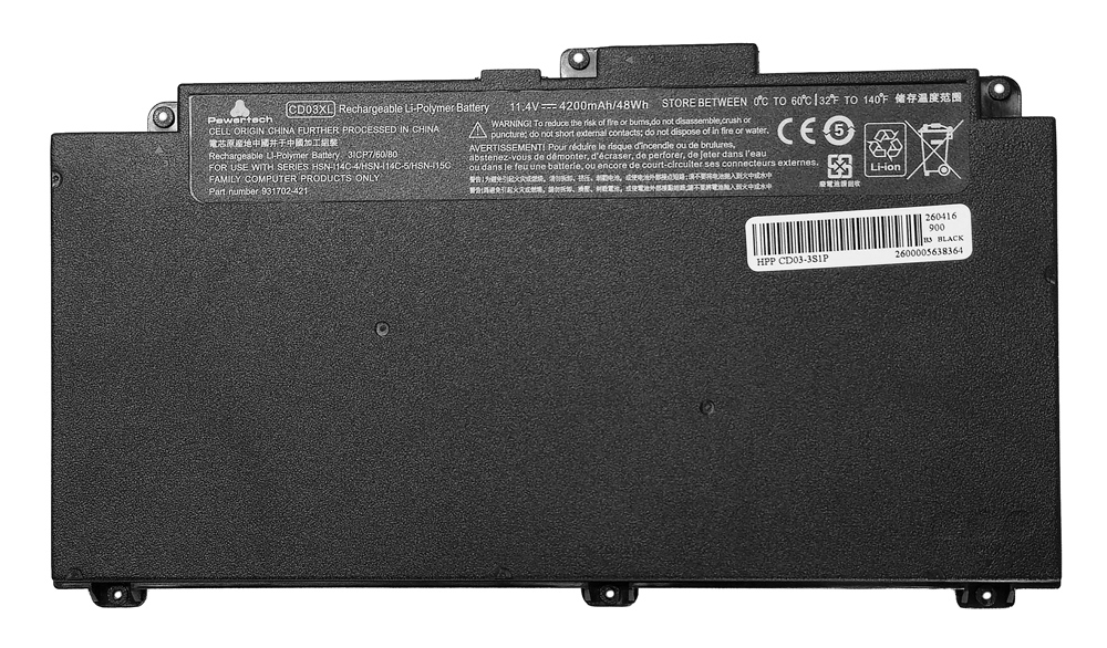 POWERTECH συμβατή μπαταρία CD03-3S1P για HP ProBook 640/645/650 G4 1 POWERTECH συμβατή μπαταρία CD03-3S1P για HP ProBook 640/645/650 G4