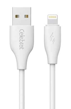CELEBRAT καλώδιο Lightning σε USB CB-31, 3A, 480Mbps, 1m, λευκό 3 480Mbps