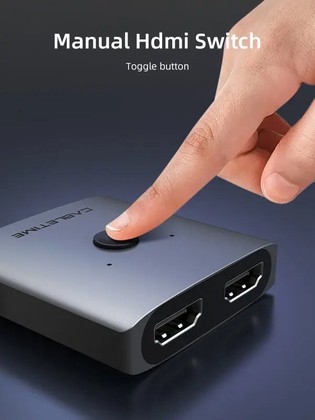 CABLETIME HDMI switch CT-HS4K-2G, 2 σε 1, 4K/60Hz, bidirectional, γκρι 2 2 σε 1