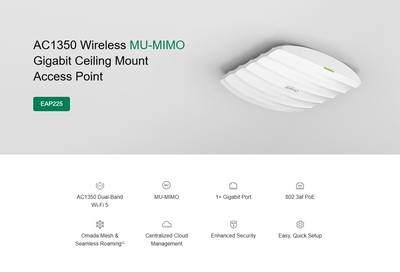 TP-LINK access point EAP225, AC1350 MU-MIMO, οροφής, V4.20 2 AC1350 MU-MIMO
