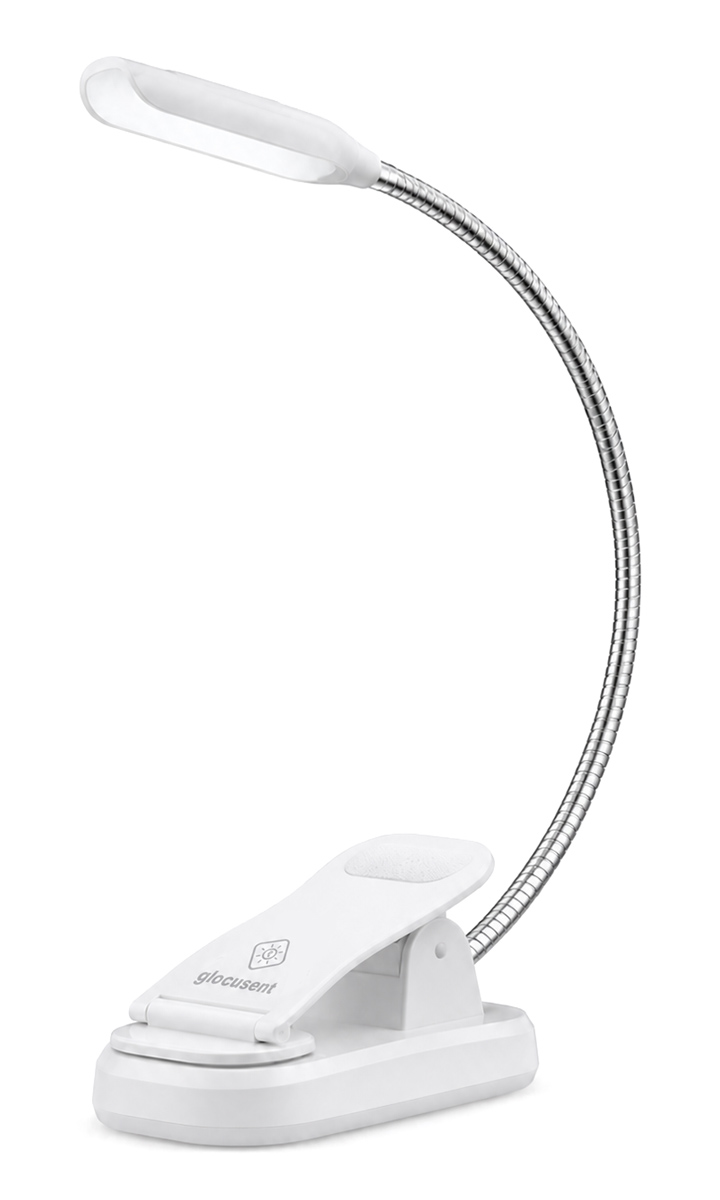 GLOCUSENT LED φακός διαβάσματος GLCSNTBL105W, επαναφορτιζόμενος, έως 45lm, λευκός 1 GLOCUSENT LED φακός διαβάσματος GLCSNTBL105W