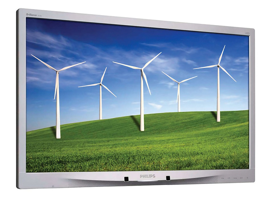 PHILIPS used οθόνη 241B4 LED, 24" Full HD, VGA/DVI/DisplayPort, χωρίς βάση, Grade B 1 PHILIPS used οθόνη 241B4 LED