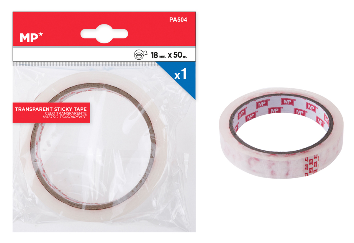 MP κολλητική ταινία PA504, 18mm x 50m, διάφανη 1 MP κολλητική ταινία PA504