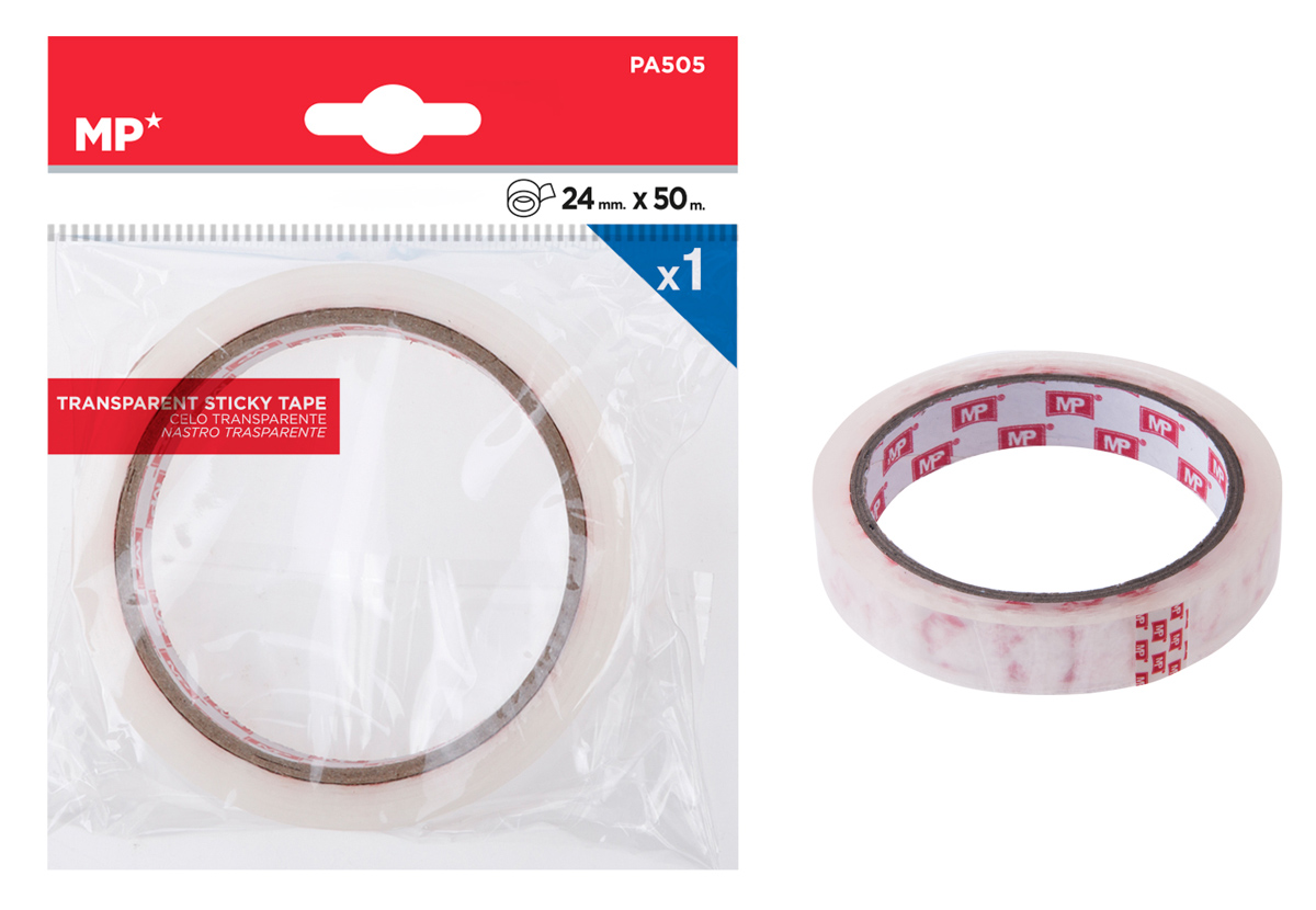 MP κολλητική ταινία PA505, 24mm x 50m, διάφανη 1 MP κολλητική ταινία PA505