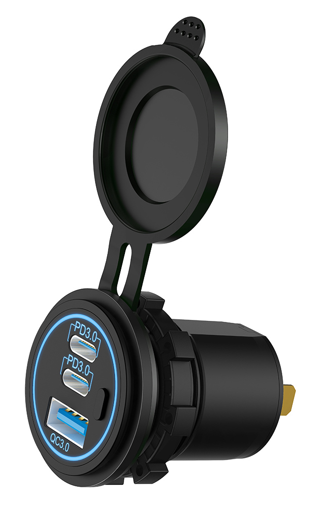 POWERTECH πρίζα USB για σκάφη & οχήματα PTL-030, USB & 2x USB-C, 36W, IP65 1 POWERTECH πρίζα USB για σκάφη & οχήματα PTL-030