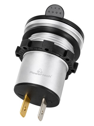 POWERTECH πρίζα USB για σκάφη & οχήματα PTL-031, USB-C & 2x USB, 36W, με οθόνη, IP65 2 USB-C & 2x USB